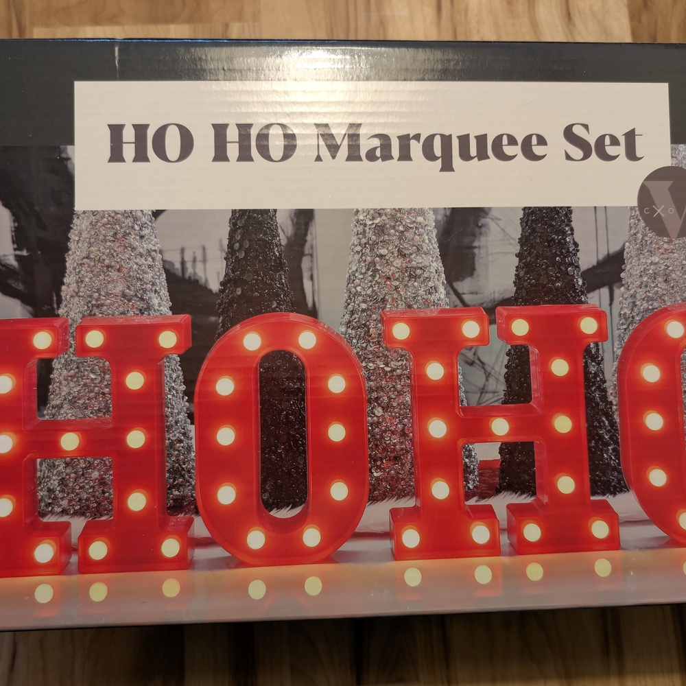 HO HO Marquee Set - Red